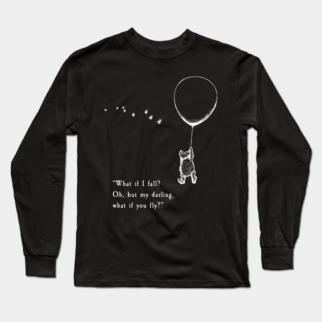 Winnie the pooh (white image) Long Sleeve T-Shirt by LozArtProd